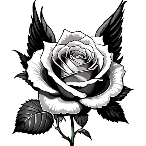 Rose With Shade Wings