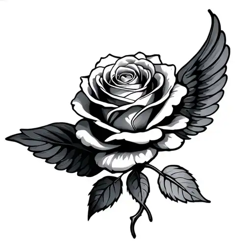 Rose With Shade Wings