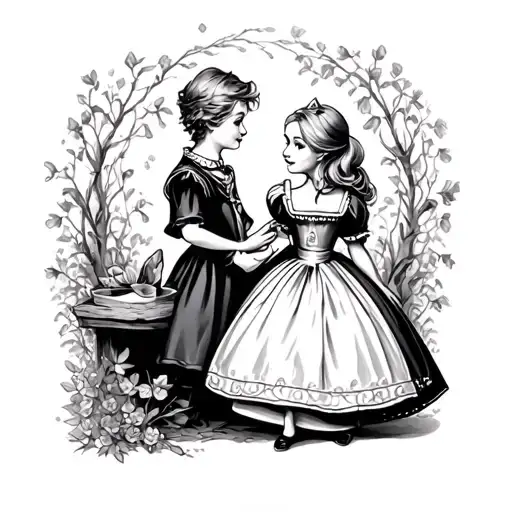 Alice In Wonderland And Little Prince