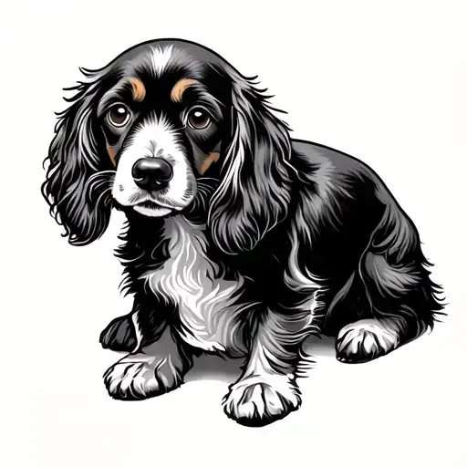 Minimalist Dog Cocker Spaniel