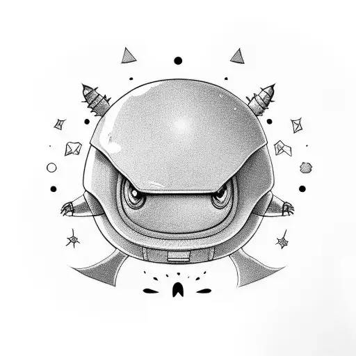 Simplified Cute Cartoon Alien