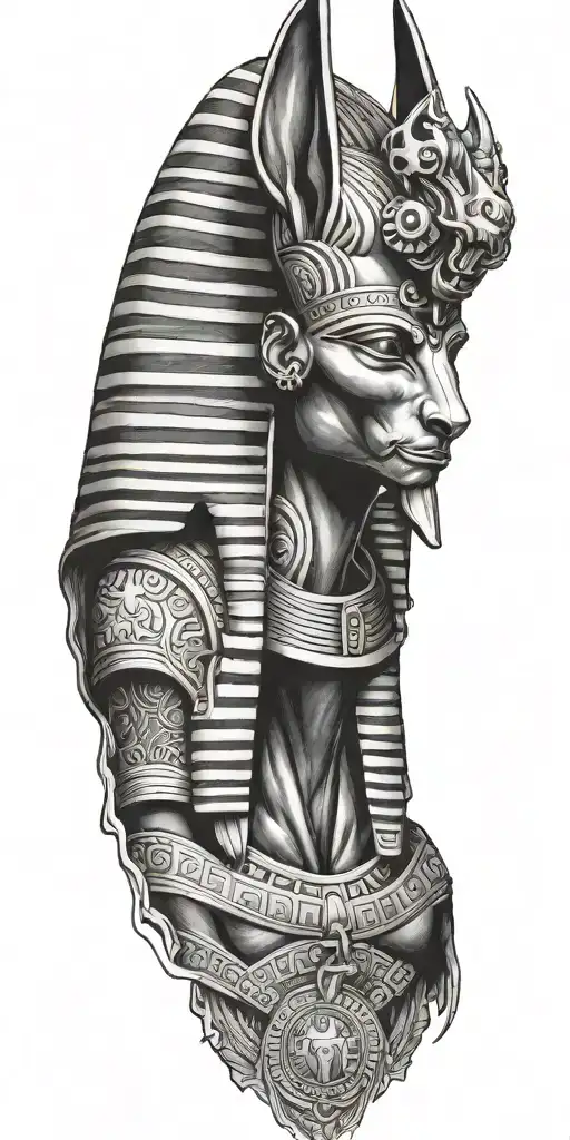 Anubis Egiptian God Holding Life