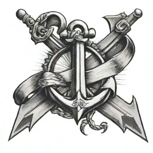 Anchor With Memorial Ribbon