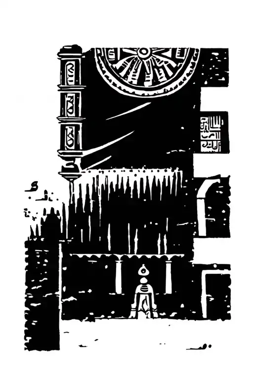 Egyptian Postage Stamp Tattoo Of Old Cairo