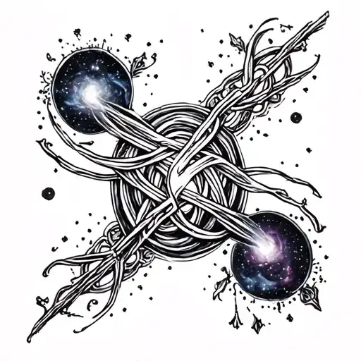 Witch Knot And Galaxy Along The Spine