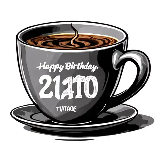 Coffee Cup With Birthday Date