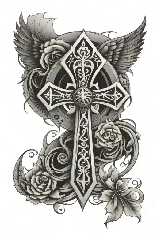 Ankh With Flo De Loto