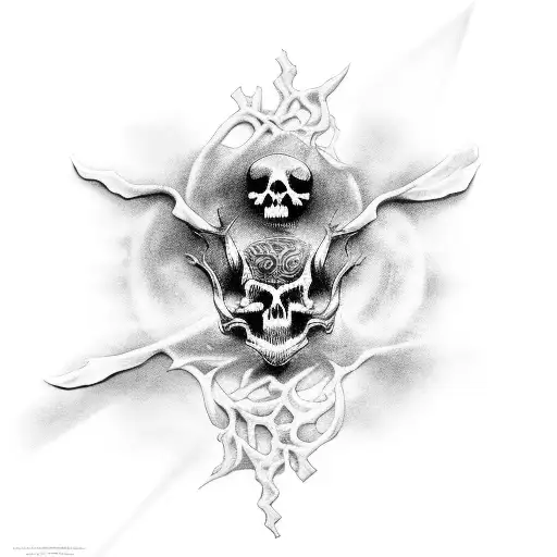 Cover Up With The Center Covering The Word Death