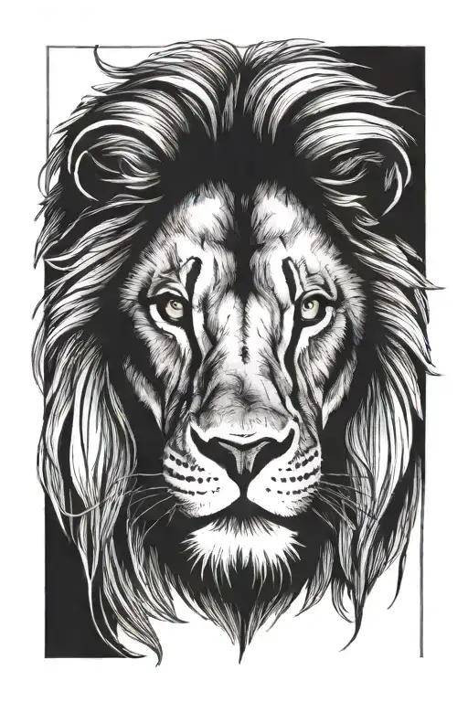 Lion Face With The Leo Sign