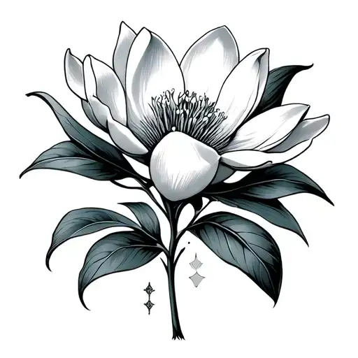 Magnolia Flower In Space