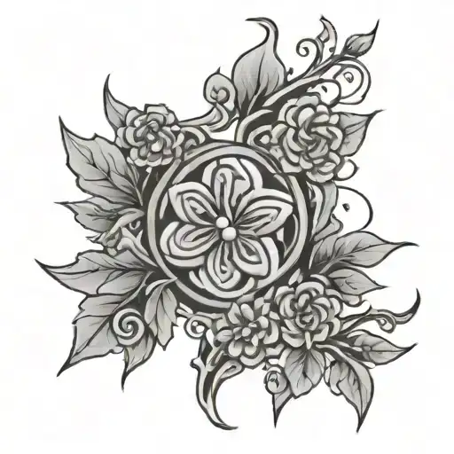 Celtic Flowers And Branches