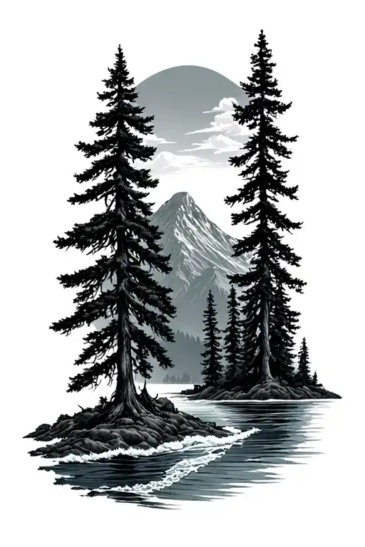 Oregon Trees Mountain Ocean