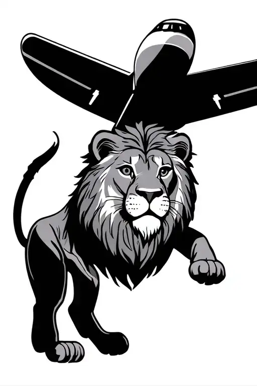 Travel Airplane Calgary Canada Baby Lion