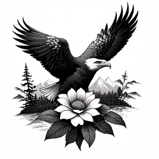 Eagle Flower Mountain Landscape