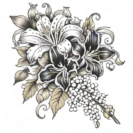 Sweet Pea With Lily Of Valley And Cosmo Bouquet