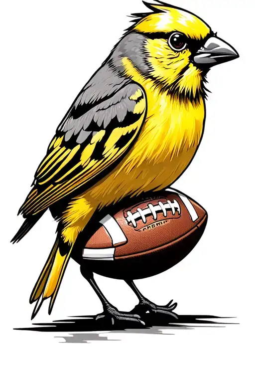 Canary On A Football