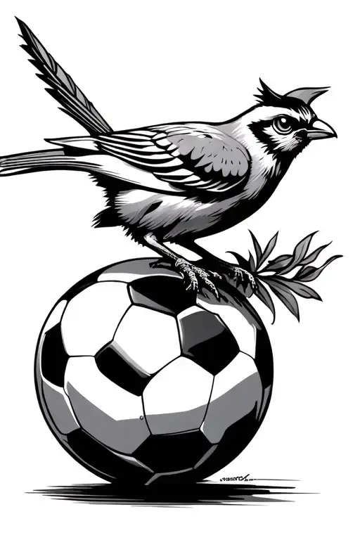 Canary On A Soccer Ball