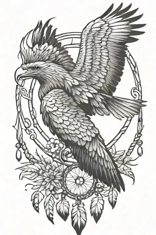 Dream Catcher With Eagle Soaring