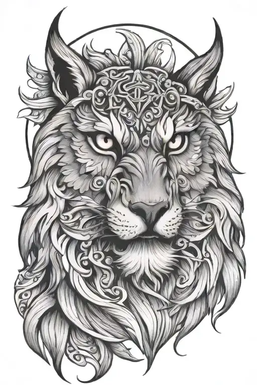Owl Lion Wolf Head