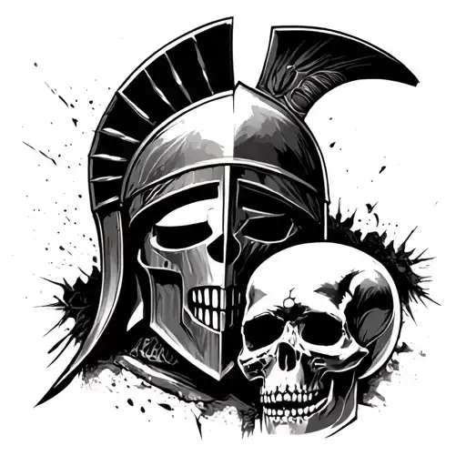 Spartan Soldier And Memento Mori