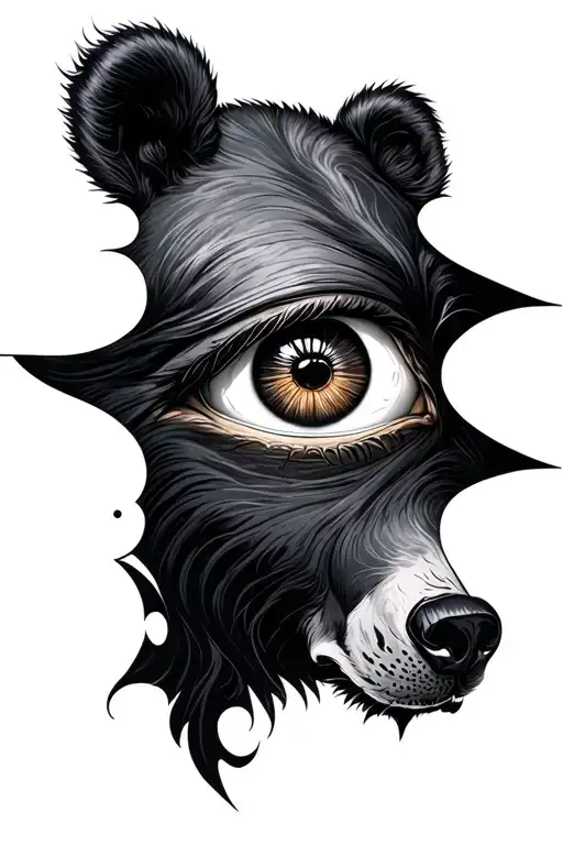 Eye With Bear Surrounded