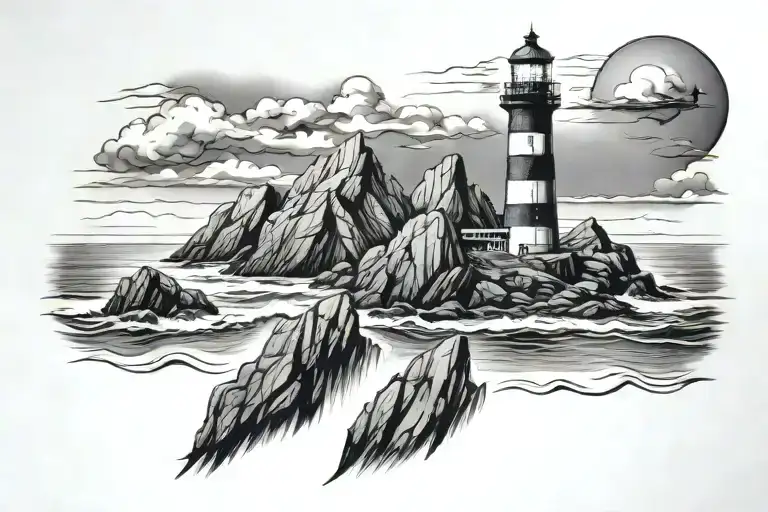 Lighthouse Rocks Sea