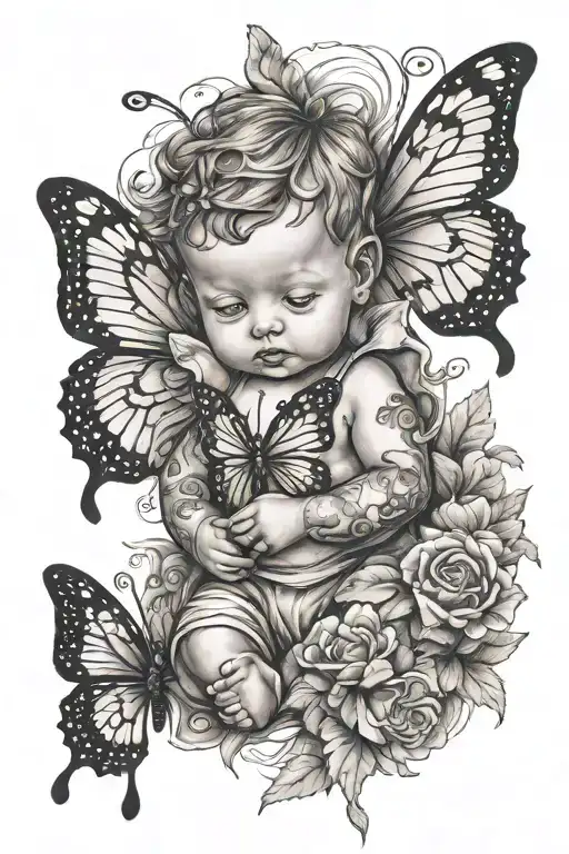 Butterfly Baby Boy Angel