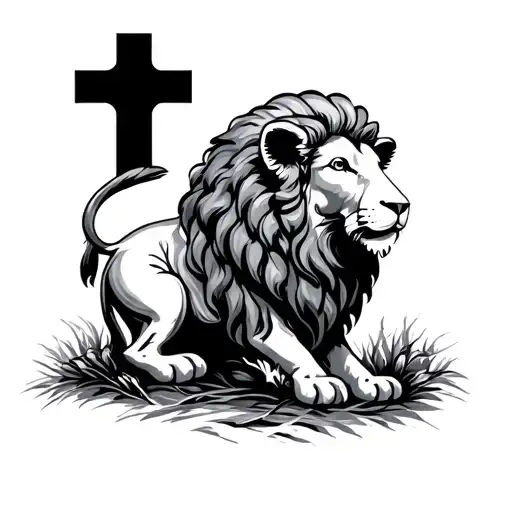 Cross Lamb Lion