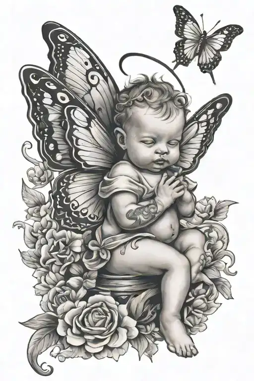 Butterfly Baby Boy Angel