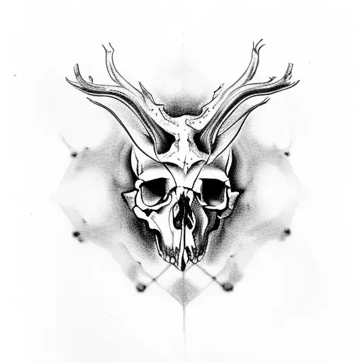 Animal Skull With Dark Eys