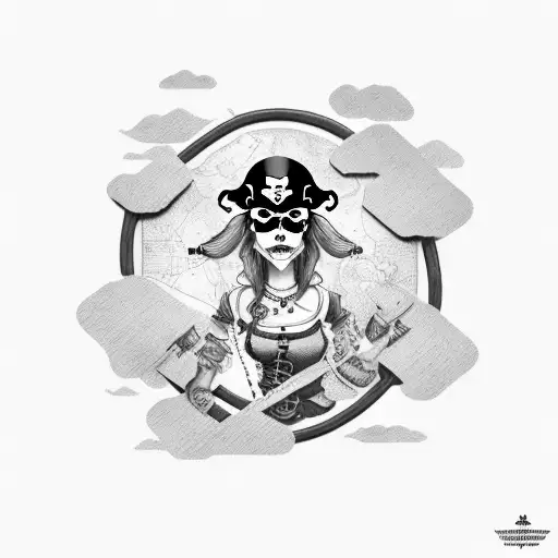 Pirate Woman With A Treasure Map