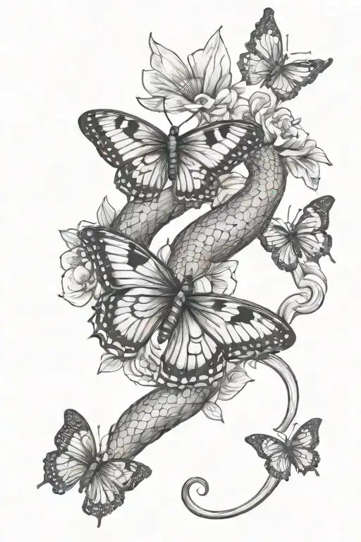 Snake And Butterfly