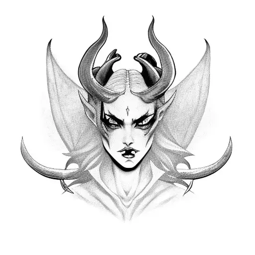 Demon Girl With Horns