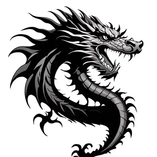 Dragon Bowing Head Profile