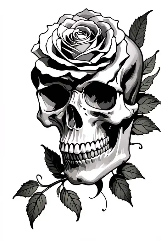 Skull And Rose