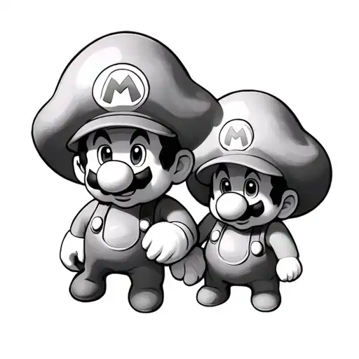 Baby Mario Mushroom And With 2 Big Mario Mushroom Parents