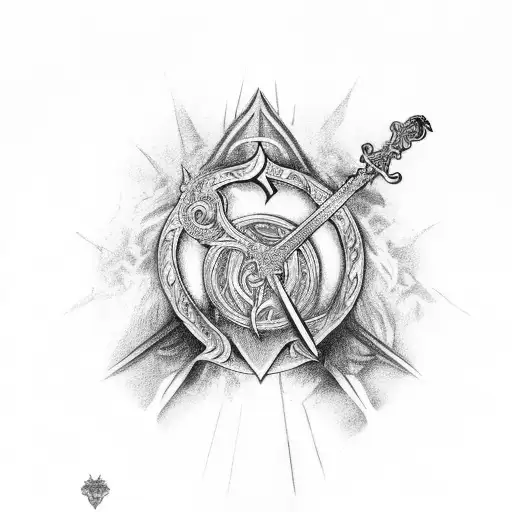 The Sword Ringil Ingraved With Family Names From Tolkien Mythology