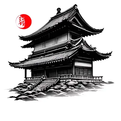 Samurai And Japanese House