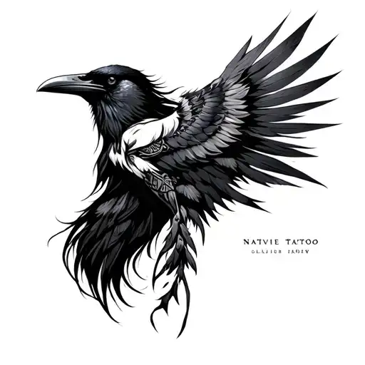 Native Woman Raven Valkyrie