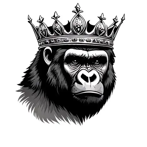 Gorilla With Crown