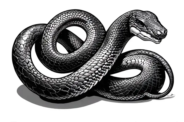 Snake In Figure Of Eight Shape