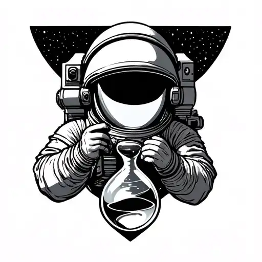 Astronaut And Hourglass