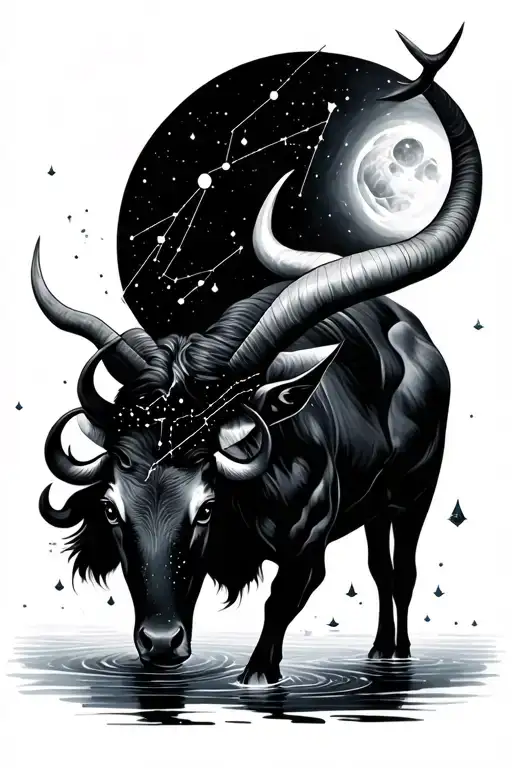 Taurus Constellation With Water