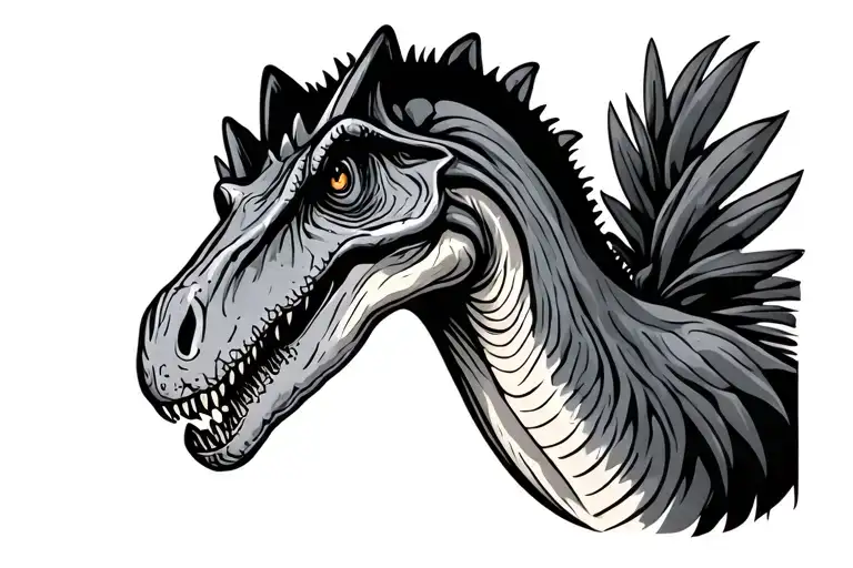 Long Neck Dinosaur Outline Cartoon