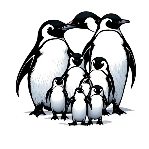 Penguin Family Of 6