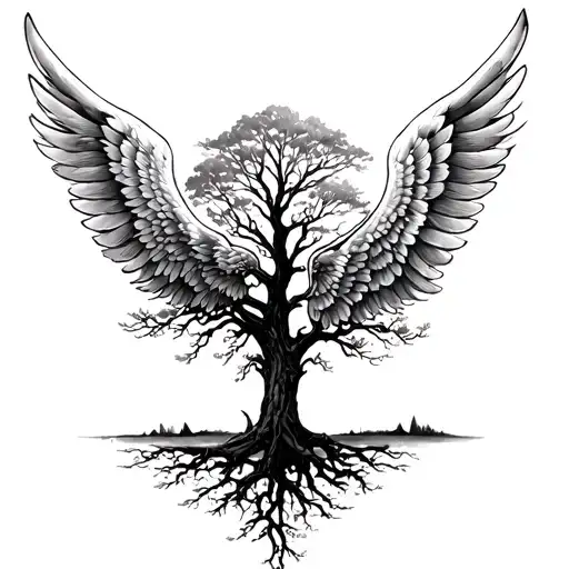 Wings And Tree
