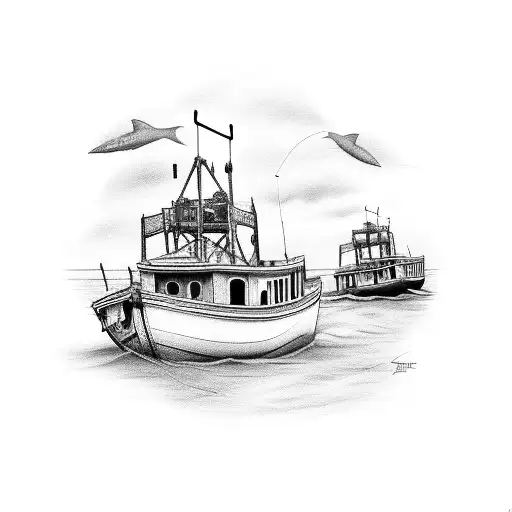 Pier With Fishing Boats