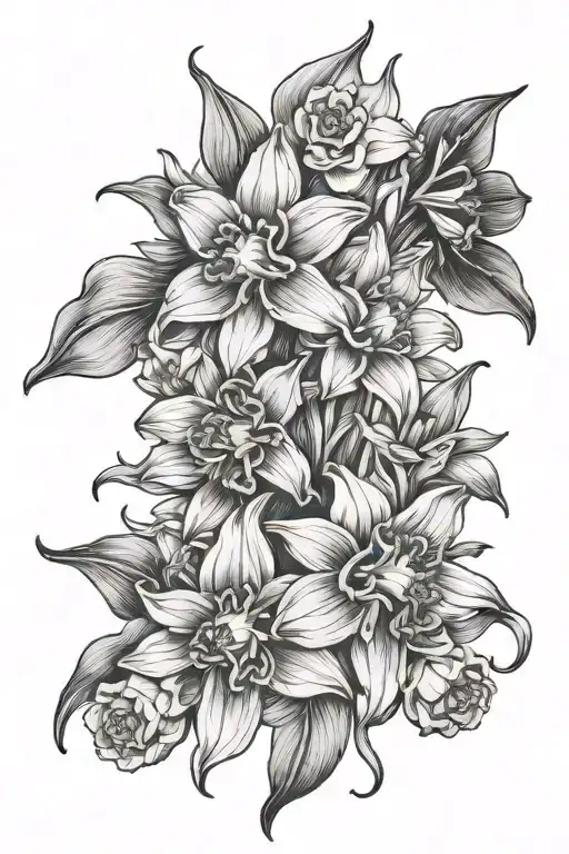 Floral Pattern Incorporating Jonquils And Daffodils