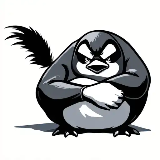 Angry Penguin Arms Folded