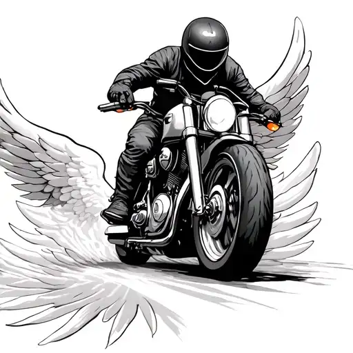 Motorcycle Riding Into Heaven